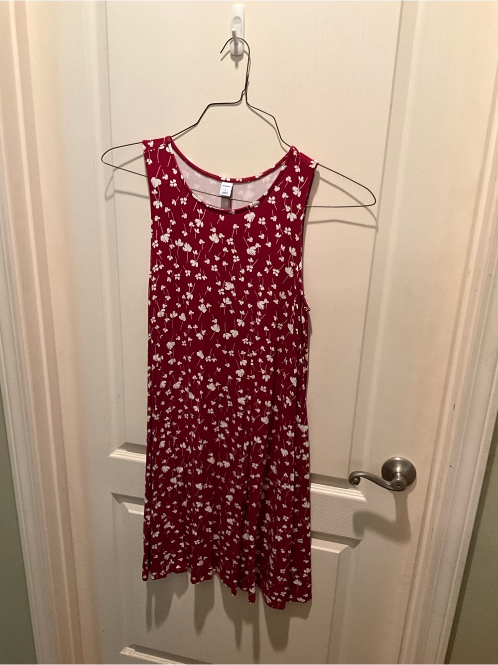 Old Navy Red Floral Tank Swing Dress